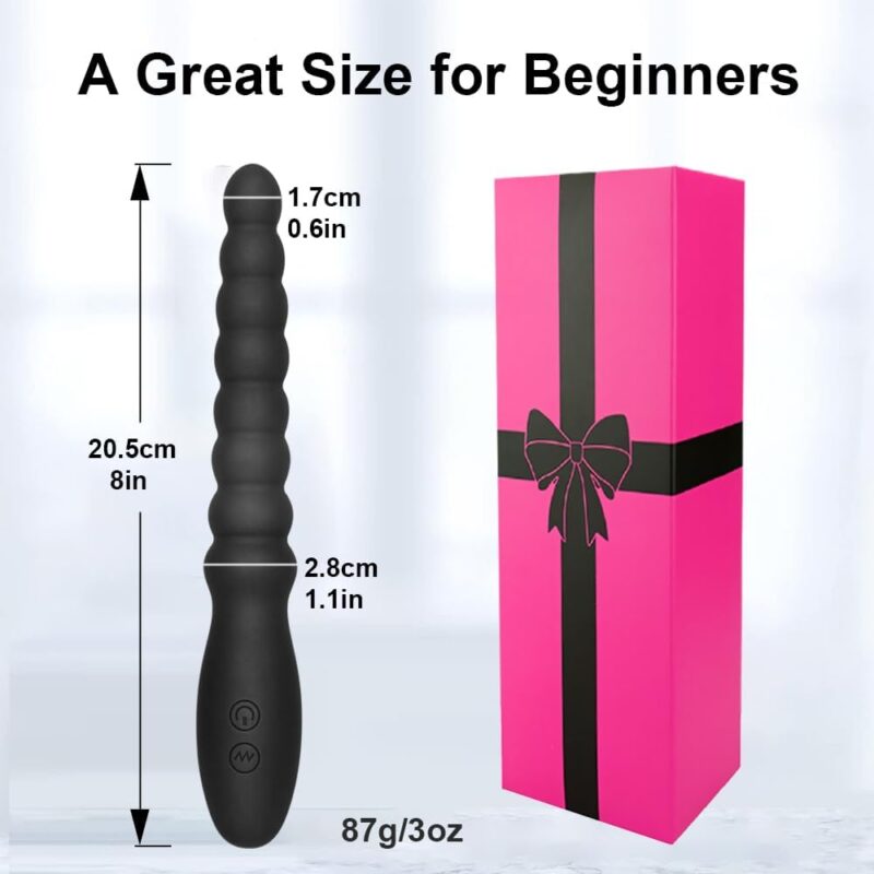 Vibrating Anal Beads Butt Plug Adult Sex Toys for Men Women Couples, Rechargeable Anal Plug Bullet Vibrator Waterproof G-spot Stimulator Male Prostate Massager, Silicone Anal Dildo for Beginners - Image 2