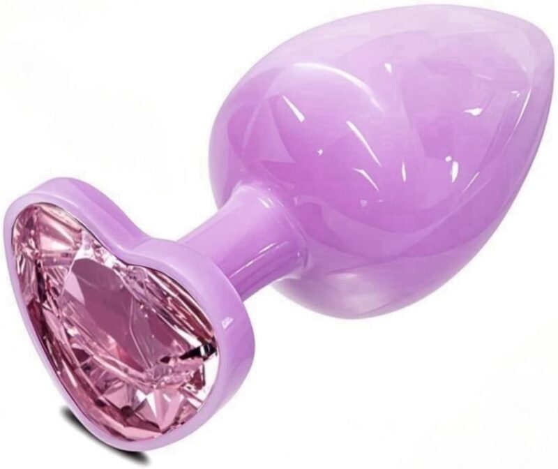 Anal Plugs Small Butt Plug for Beginners,Adult Aanl Toys with Heart-Shaped Jewelry Base,G Spot Sex Toy Anal Sex Adult Toy for Beginner Adult Unisex Women and Men Couple (Small Pink)