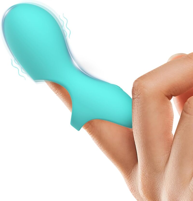 Intense Finger Vibrator for Couples - Powerful Sexual Stimulation Toy for Women with Nipple and Clitoral Sensation - Sexual Pleasure Tools for Women Mini Vibrator Couples Sex Toys (Green)