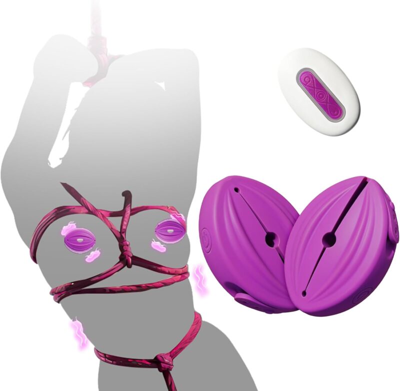 BDSM Toys Vibrating Nipple Clamps, Sex Toy Pleasure Women Nipple Toys for Couples, Adult Sex Toys & Games, Remote Control Lightweight Wearable Vibrator with 10 Modes