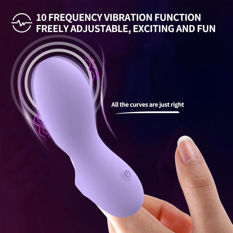 Intense Finger Vibrator for Couples - Powerful Sexual Stimulation Toy for Women with Nipple and Clitoral Sensation - Sexual Pleasure Tools for Women Mini Vibrator Couples Sex Toys (Purple) - Image 2