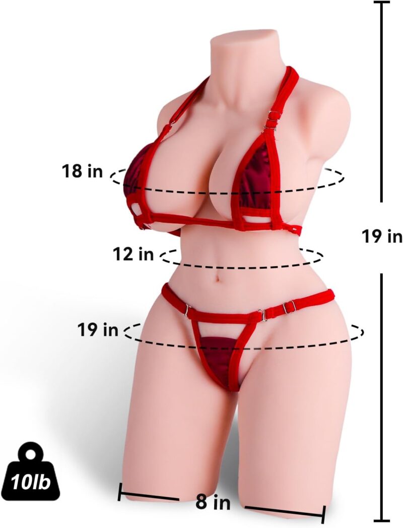 10lb Male Sex Toys for Men Realistic Sex Doll Tight Dual Channel Vagina & Anal High Durability TPR Softness Material Men Masturbation Mini Sex Dolls - Image 2