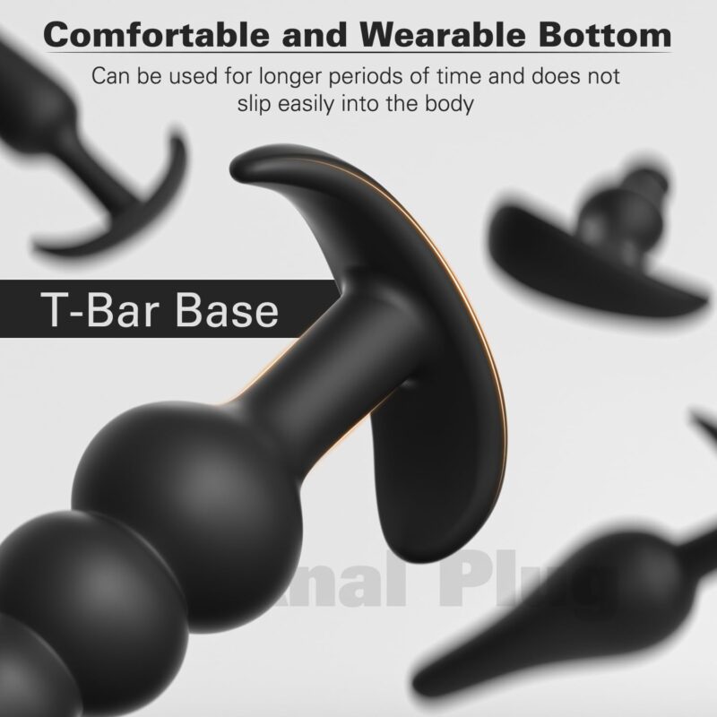 Anal Plug Beginner Set - 4 Shape Silicone Butt Plugs Sex Toy Anal Training Kit- G Spot Anal Sex Adult Toy for Beginner Adult Unisex Women and Men Couple - Image 2