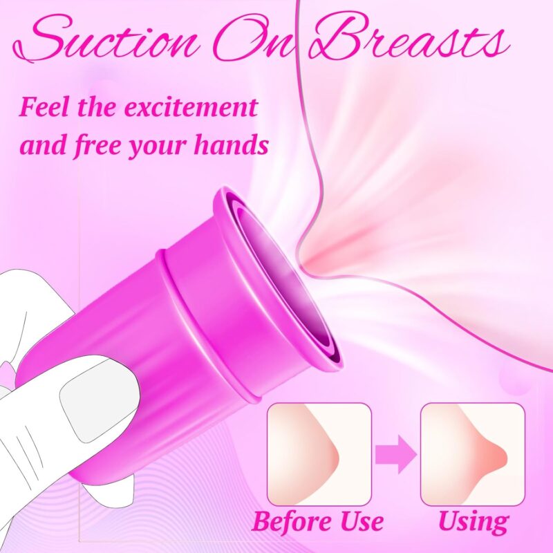 BDSM Nipple Sex Toys, Women Sex Toy Beginner Nipple Sucker Set, Silicone Pair of Nipple Stimulation Adult Toys for Women, Mini Nipple Sucking Clamps Sex Pleasure Female Couple (Purple) - Image 2