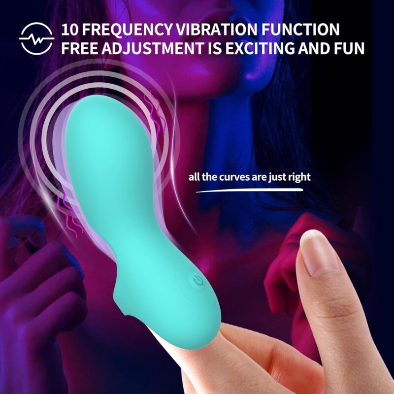 Intense Finger Vibrator for Couples - Powerful Sexual Stimulation Toy for Women with Nipple and Clitoral Sensation - Sexual Pleasure Tools for Women Mini Vibrator Couples Sex Toys (Green) - Image 2